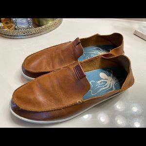Olukai Nalukai Slip on Leather Shoes